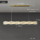 DecorBites™ Glass Chandelier LED Ceiling Light Fixture Modern for Living Room Hotel Dining Hall