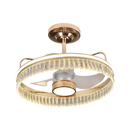 DecorBites™ Black Gold LED Ceiling Fan Chandelier: Luxury Nordic Modern Design