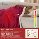 DecorBites™ Electric Heated Blanket Throw: 10 Temp Settings, Auto Shut Off, Machine Washable