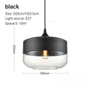 DecorBites™ Glass Wood Chandelier LED Pendant Light Fixture for Living Dining Bedroom
