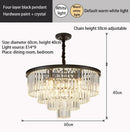 DecorBites™ Crystal Gold Black LED Chandelier: Modern Multi-Storey Pendant Lamp Lighting