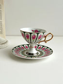 DecorBites™ Court Style Latte & Cappuccino Cup Set with Saucer, Tea Cup Set