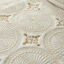 DecorBites™ Gold Embroidery Cotton Bohemia Quilt Set - 3PCS Coverlet & Pillowcase