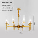 DecorBites™ Gold Metal Glass LED Pendant Lights Chain Hanging Lamp