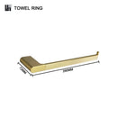 DecorBites™ Gold Bathroom Accessories Set: Towel Bar Rail, Toilet Paper Holder, Towel Rack, Hook