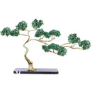 DecorBites™ Crystal and Brass Metal Decorative Figurine for Room Decoration