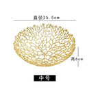 DecorBites™ Coral Shapes Metal Tray: Stylish Home Decor Organization Container