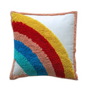 DecorBites™ Geometric Hand-Embroidered Tassel Pillowcase