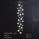 DecorBites™ Glass Ball LED Pendant Lights for Home Decor, Living/Dining Room, Bar, & Stairs