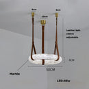 DecorBites™ Classic Ring Marble Chandelier Light Brown Pendant for Living Room Bedroom