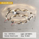 Modern chrome crystal ring chandelier for dining room dimmable led