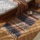 DecorBites™ Linen Plaid Cotton Weave Carpet - Bohemian Style Rug for Living Room, Bedroom, and Home Decor