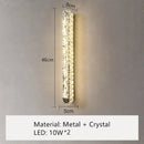 DecorBites™ Crystal LED Wall Lamp Silver Sconces | Modern Nordic Design for Bedroom and Dining Room