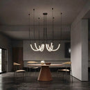 DecorBites™ Linear Creative Chandelier: Nordic LTalian Designer, Modern Lighting for Living Room, Lobby, Bedroom, Restaurant