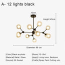 DecorBites™ Glass Ball Pendant Chandelier for Living Room Bedroom Dining Room