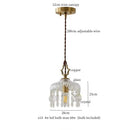 DecorBites™ Crystal Glass LED Copper Pendant Lights for Bedroom Living Dining Room