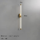 DecorBites™ Acrylic Line LED Wall Lights Dimming Gold Black Metal for Living Room Bedroom