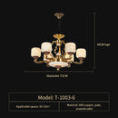DecorBites™ Jade Zinc Alloy Chandelier for Living Room, Restaurant, Hall - Elegant Chinese Design