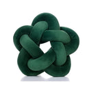 DecorBites™ Green Star Knotted Lumbar Cushion - Handmade Stuffed Throw Pillow