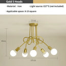 DecorBites™ Gold Black Sputnik Chandelier Pendant Light for Living Room Bedroom Farmhouse