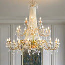 DecorBites™ Crystal LED Chandelier Pendant Lights for Villa Stairs and Hotel Decor