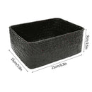Breakfast Woven Storage Basket Picnic Basket Laundry Box Home Sundries Organizer Fruit Flower Storage Baskets Desktop Container
