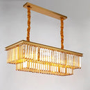 DecorBites™ Gold Black Metal LED Chandelier with K9 Crystal - Retro Square Chain Pendant Lighting