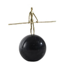 DecorBites™ Golden Metal Abstract Figure Sculpture Home Decor CraftǀCreative Figurine Ornament