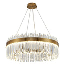 DecorBites™ Crystal LED Ring Chandelier for Luxury Decor & Lighting