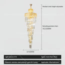 DecorBites™ Crystal Stair Long Chandelier - Simple Modern Design for Duplex Villa Living Room