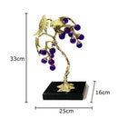 DecorBites™ Crystal Grape Tree Ornaments Gold-plated Vine Home Decor Living Room Desk Aesthetic