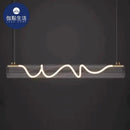 DecorBites™ Gold LED Chandelier: Nordic Minimalist Dimming Pendant Lights for Home Decor