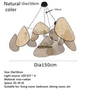 DecorBites™ Black Rattan Ceiling Chandelier for Elegant Indoor Lighting