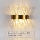 DecorBites™ Gold Crystal Wall Lights: Modern LED Sconce for Bedroom, Living Room & Bathroom
