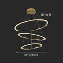 DecorBites™ Crystal Chandelier: Stair Pendant Lamp, Living Room & Interior Lighting