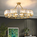 DecorBites™ Copper Crystal Chandelier: Modern LED Ceiling Light for Home Deco & Ambiance, Living, Dining, Bedroom