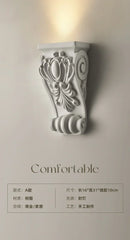 DecorBites™ Cream Resin Wall Lamp LED E27 for Classical Living Spaces