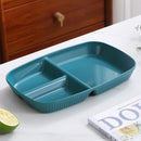 DecorBites™ Divided Dish Diet Plate with 3 Compartments, Microwave Safe Dinnerware for Adults
