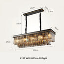 DecorBites™ Gold Black Metal LED Pendant Lights with Crystal Suspension and Chain Hangings