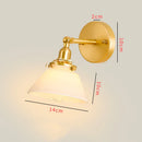 DecorBites™ Clear Glass LED Mirror Light Pull Chain Copper E14 Wall Lamp