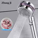 DecorBites™ Double Panel Turbo Shower Head with Spiral Water Flow and One Key Stop