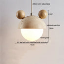 DecorBites™ Adjustable LED Pendant Light - Nordic Modern Yellow Travertine Marble Wood Fixture