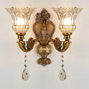 DecorBites™ Crystal Glass Dual Head Wall Lamp - European Retro Style