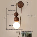 DecorBites™ Adjustable Walnut Wood LED Wall Sconce | Nordic Bedroom Lamparas with Acrylic | Simple Aisle Décor