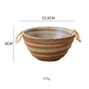 DecorBites™ Japanese Style Handmade Stoneware Dinnerware Set - Round Plates and Bowls