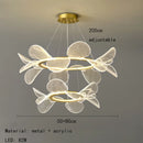 DecorBites™ LED Flower Chandelier: Luxury Acrylic Pendant Lamp for Modern Living, Bedroom, Kitchen, Dining Room