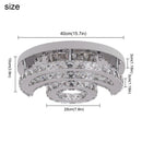 DecorBites™ Crystal LED Sun Moon Chandelier Pendant Light for Living Dining Bedroom