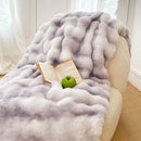 DecorBites™ Gradient Pink Double Layer Faux Fur Winter Blanket