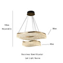 DecorBites™ Golden Crystal Chandelier Luxury Round Pendant Lamparas Art Decor Fixture