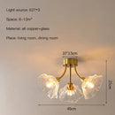 DecorBites™ Glass Flower Chandelier Ceiling Light for Bedroom Living Room Hallway Kitchen